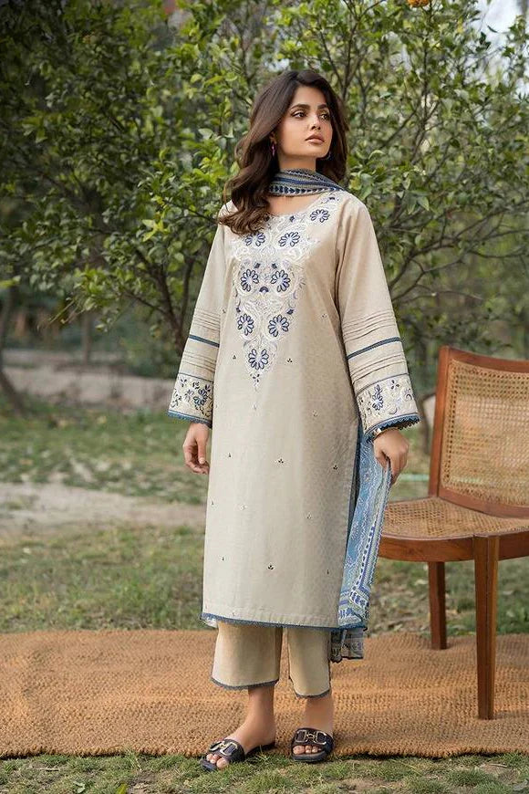 Asim jofa Embroidered Three Piece Lawn AJ-142