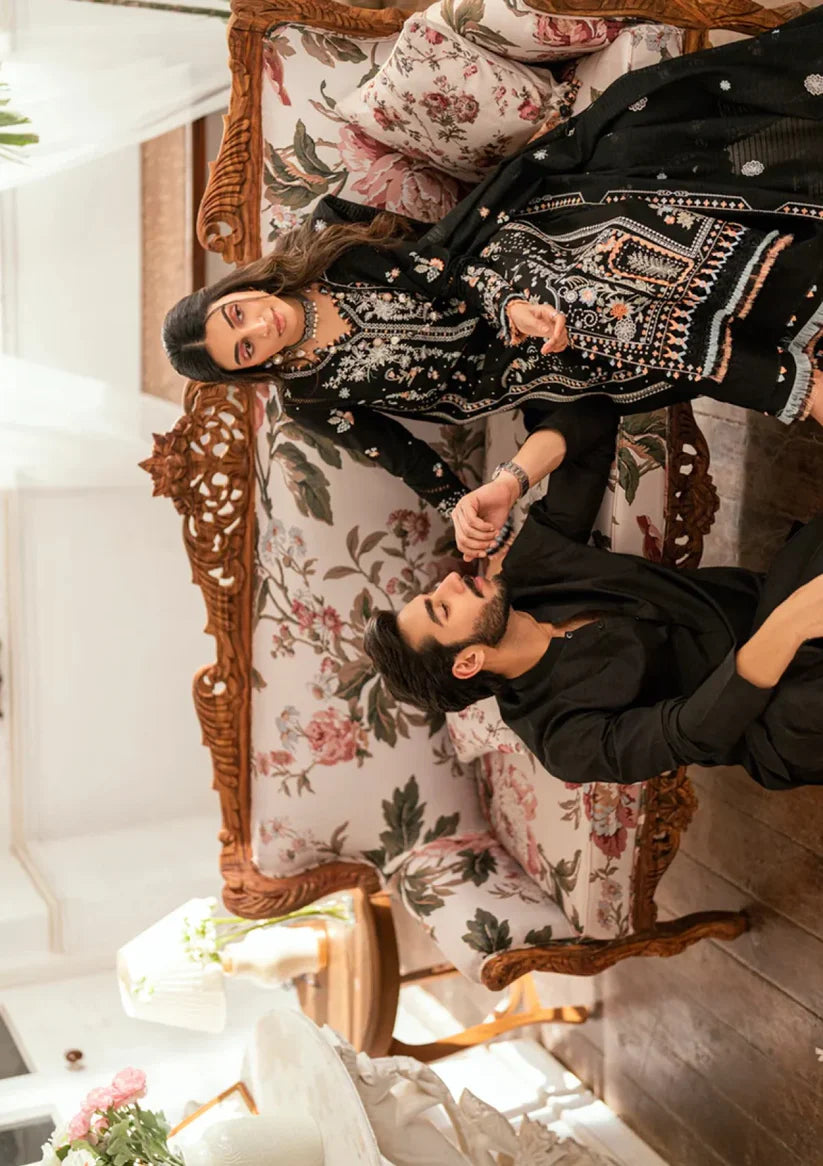 EID Collection Qalamkar Embroidered lawn Three Piece QL-1050