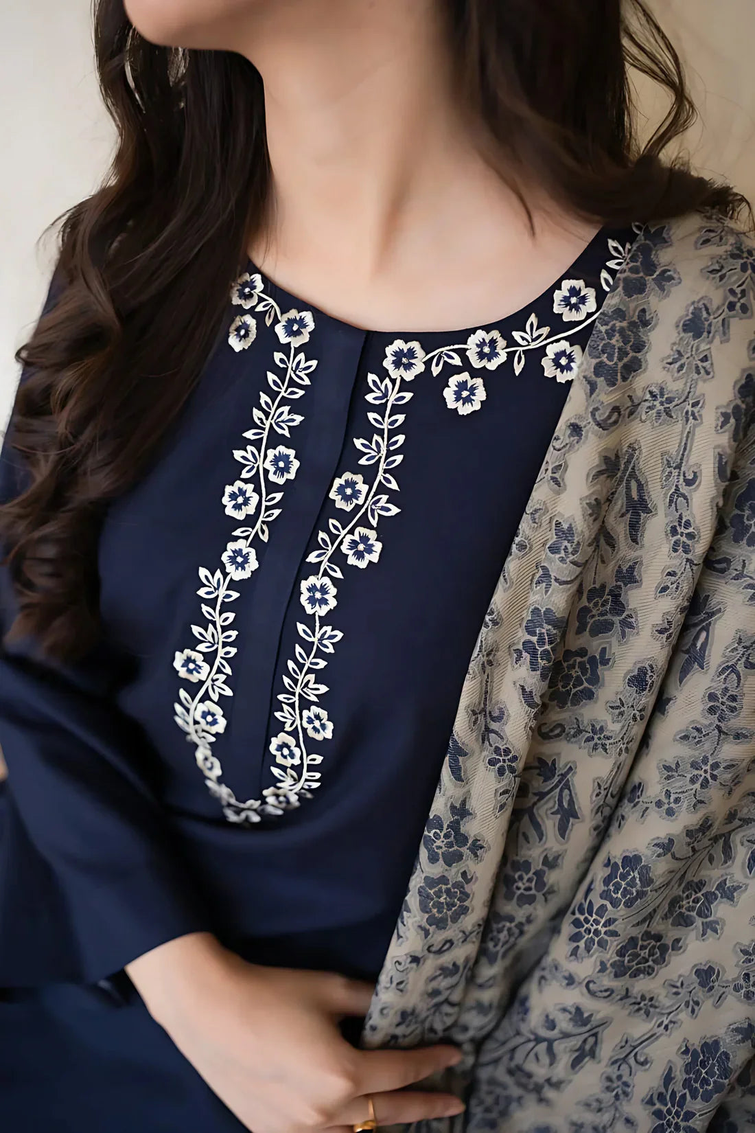 Fcc-841 Blue lawn three piece suit