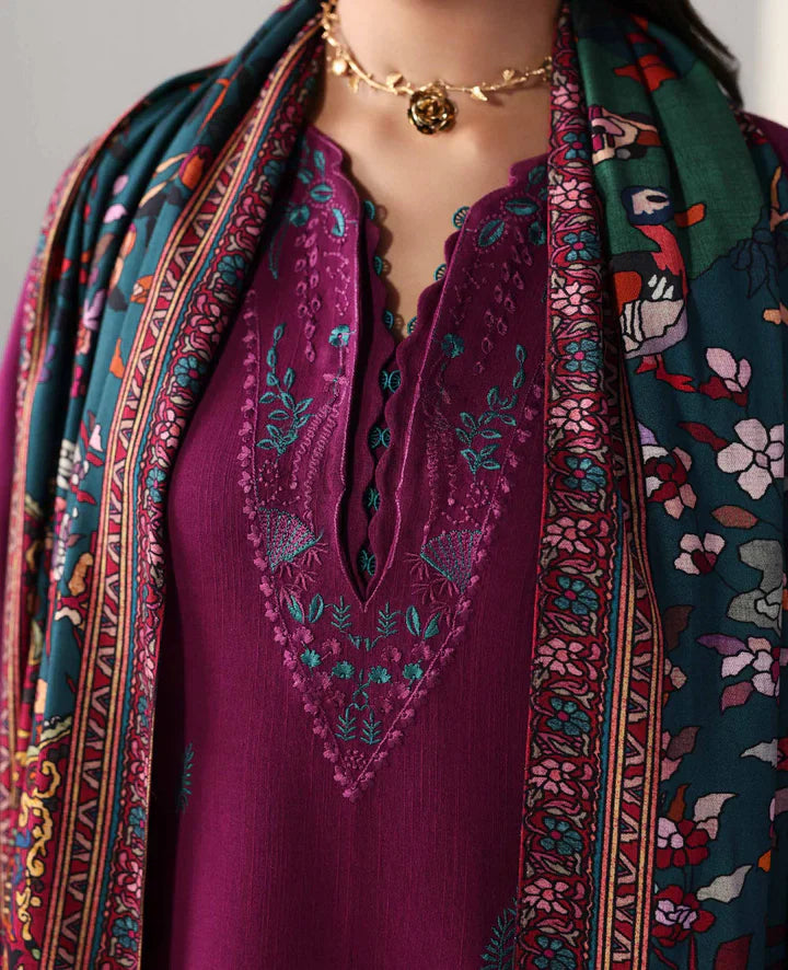 femalechoice Embroidered lawn Three Piece D-267